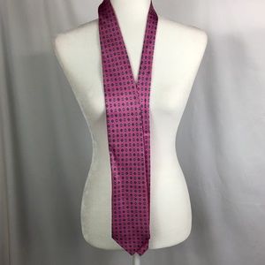 Riches Tie Pink and Blue Print 100% Silk